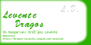 levente dragos business card